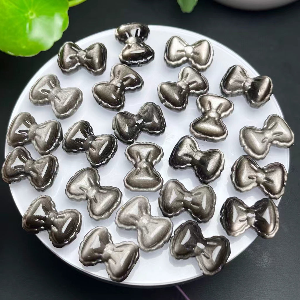 silver obsidian bow 🎀