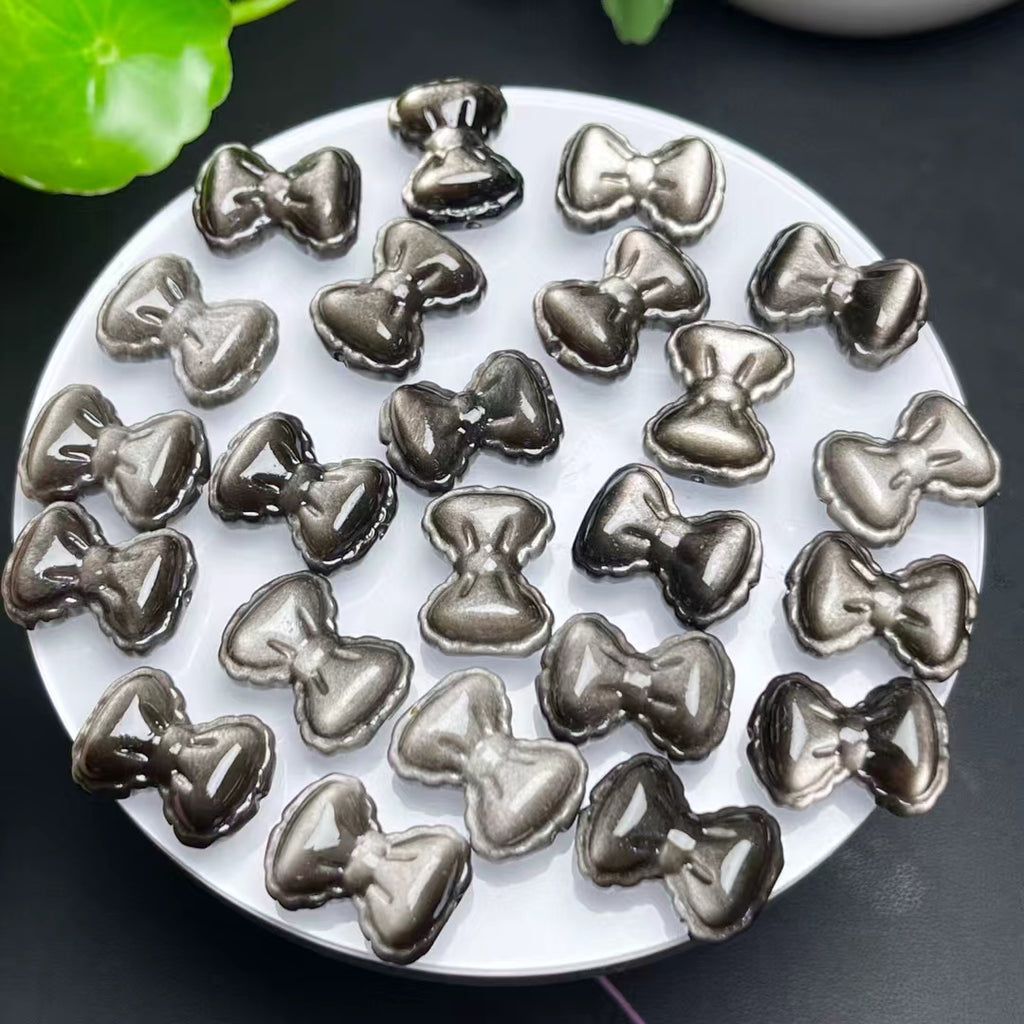 silver obsidian bow 🎀